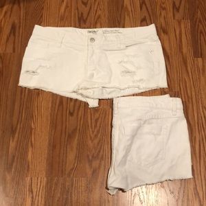Mossimo White Low-rise Jean Shorts
